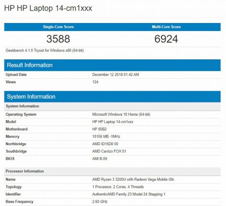 Сравнение процессоров amd ryzen 3 3200u