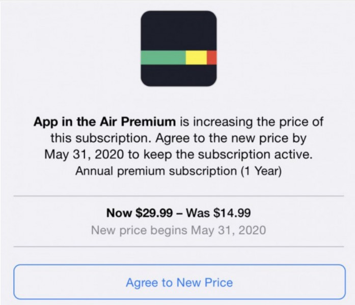 iPhone стали попереджати про підвищення цін на передплати