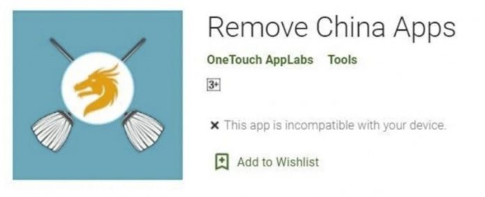 Випущено додаток для видалення китайських додатків - Remove China Apps