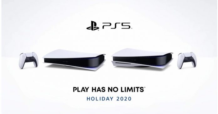 Представлені зображення обох версій PS5 в горизонтальному положенні