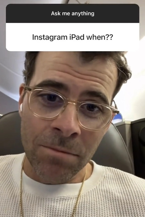 CEO Instagram Адам Моссері говорить про розробку додатку для iPad