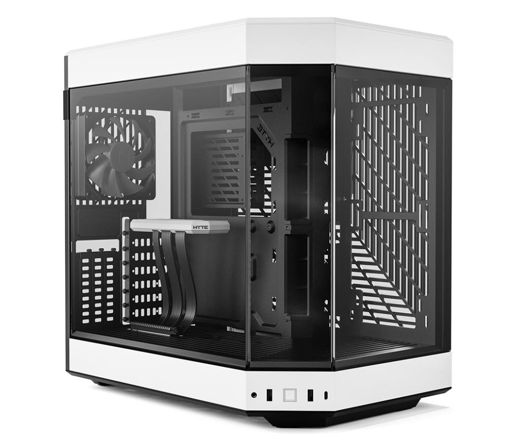 Dual chamber pc case. Hyte y70 whhite. Hyte y70. Hyte y60 snow white. Hyte y60 modern aesthetic dual chamber.