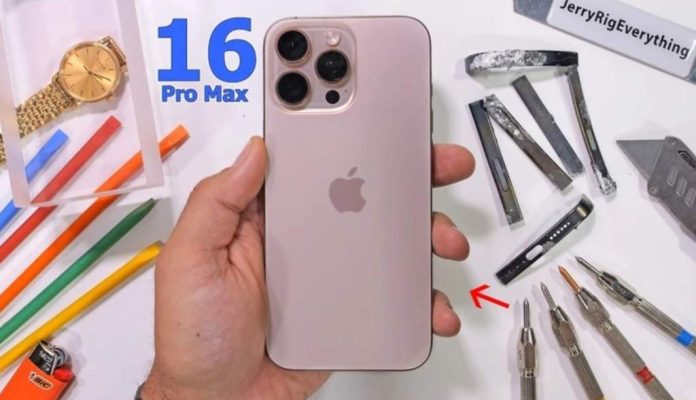 iPhone 16 Pro Max пройшов перевірку на міцність від JerryRigEverything