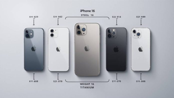 Титановий iPhone 16 важить майже стільки ж, скільки й сталеві моделі