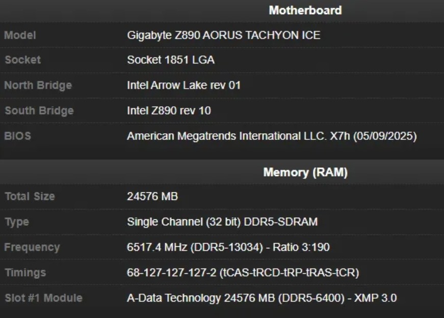 DDR5 overclocking record