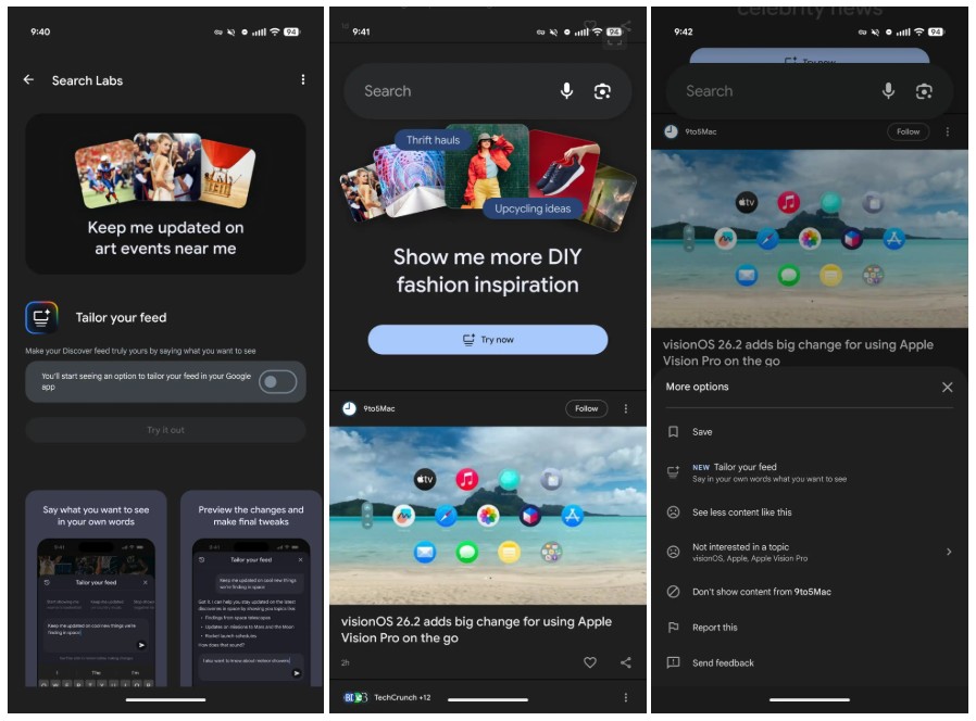 Google Discover персоналізація