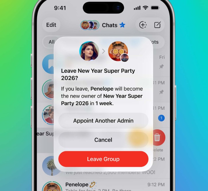 Telegram group transfer screenshot