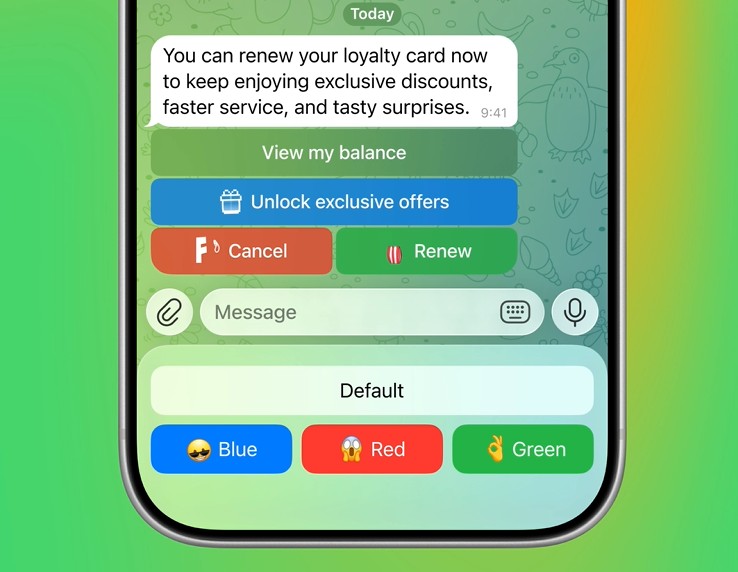 Telegram bot interface screenshot