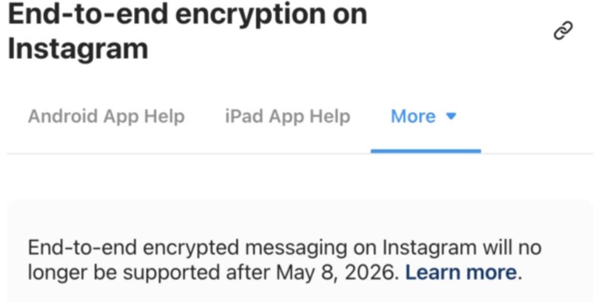 Meta Instagram E2EE
