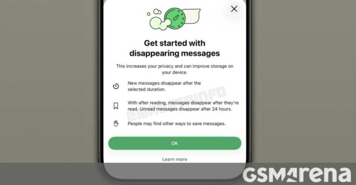 В WhatsApp появляется функция исчезновения сообщений по таймеру