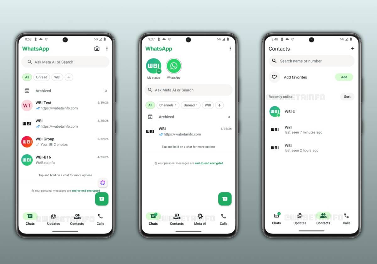 Скріншот інтерфейсу WhatsApp